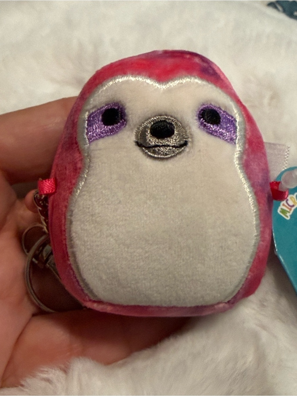 Sadie the Sloth Micromallow Plush Keychain/ Bag Charm- NWT